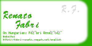 renato fabri business card